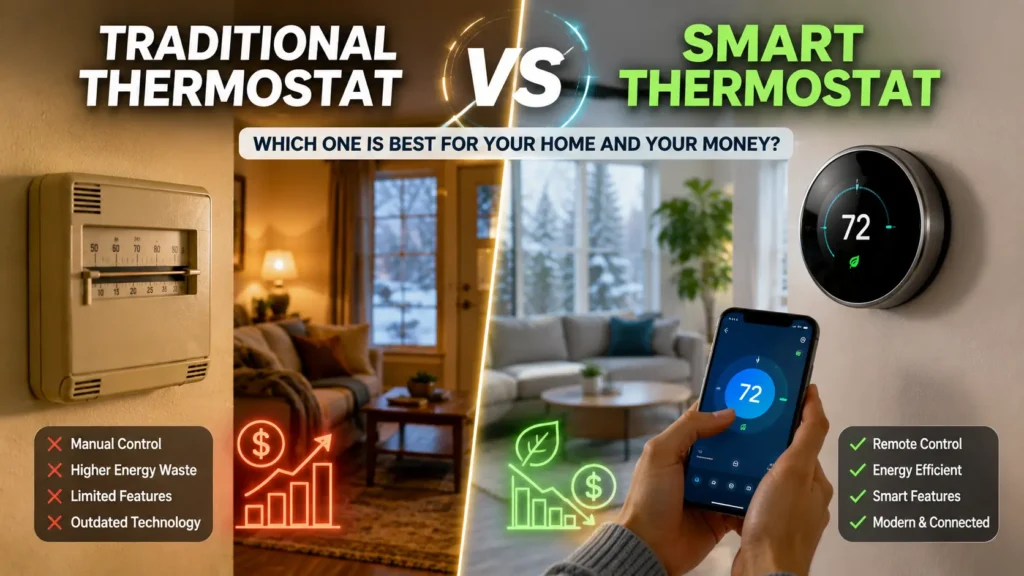 Traditional Thermostat vs Smart Thermostat