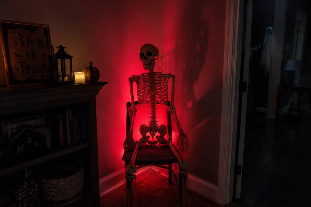 Halloween Smart Lighting Hide a Smart Light Behind Your Decorations