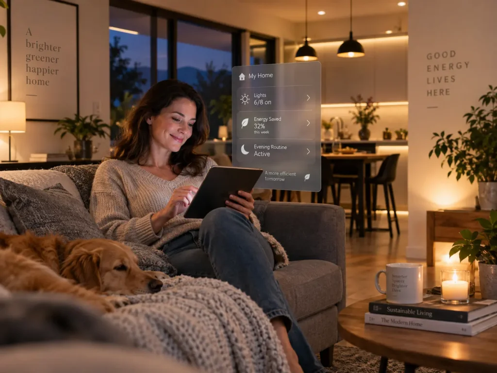 Smart lighting helping create an efficient and comfortable home.