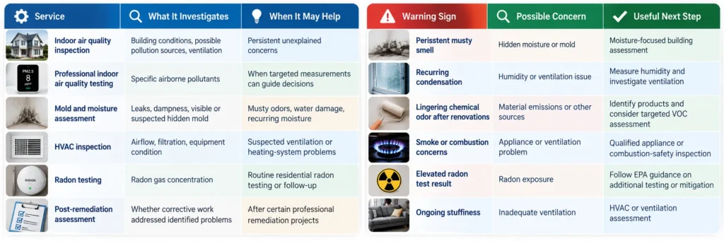 Indoor Air Quality Services Common Reasons to Request an Indoor Air Quality Inspection