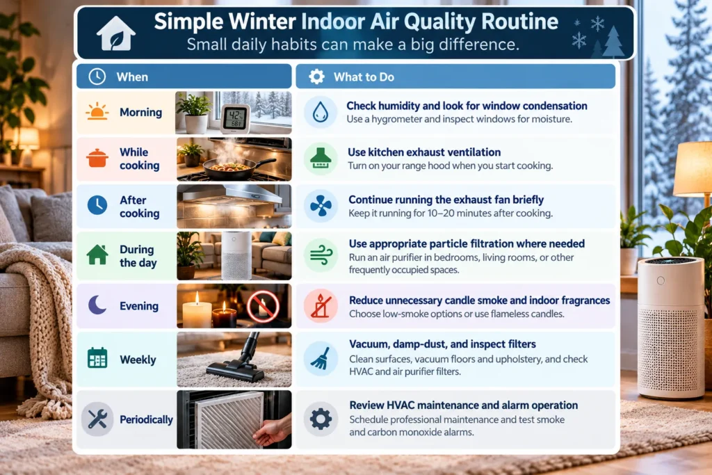 Indoor Air Quality in Winter - A Simple Winter Indoor Air Quality Routine